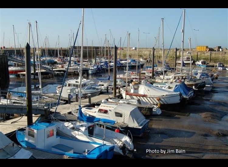 Anstruther inner harbour at low water