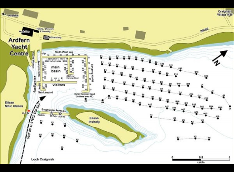 Ardfern Marina Layout