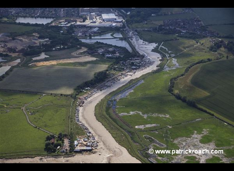Oare creek with Hollowshore CC in foreground