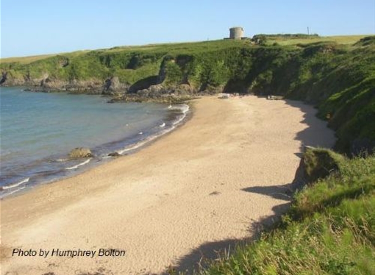 Baginbun Head with its Martello Tower SSW of Fethard