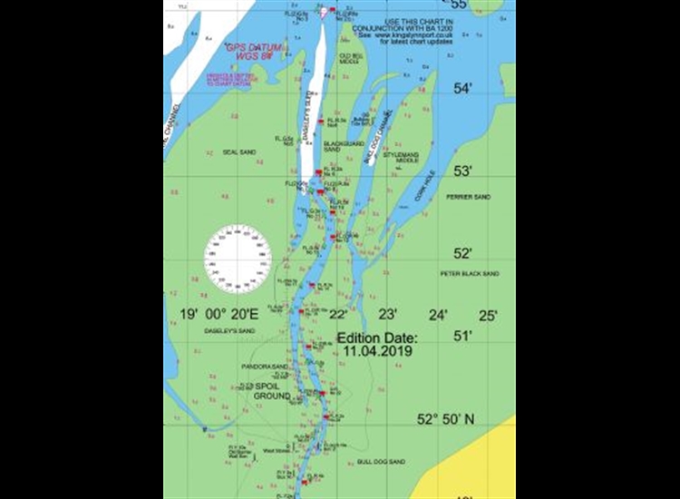 local chart of the approach to Kings Lynn 2019