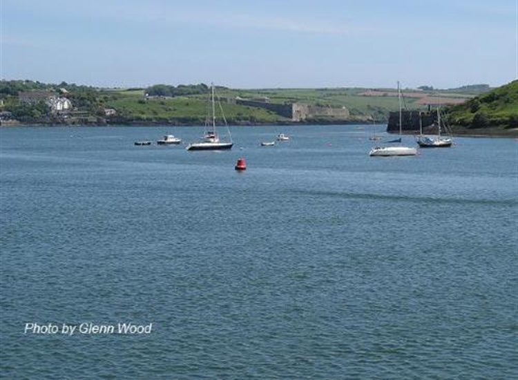Kinsale. Charles Fort looking past Blockhouse Point with Crohogue PHM in foreground