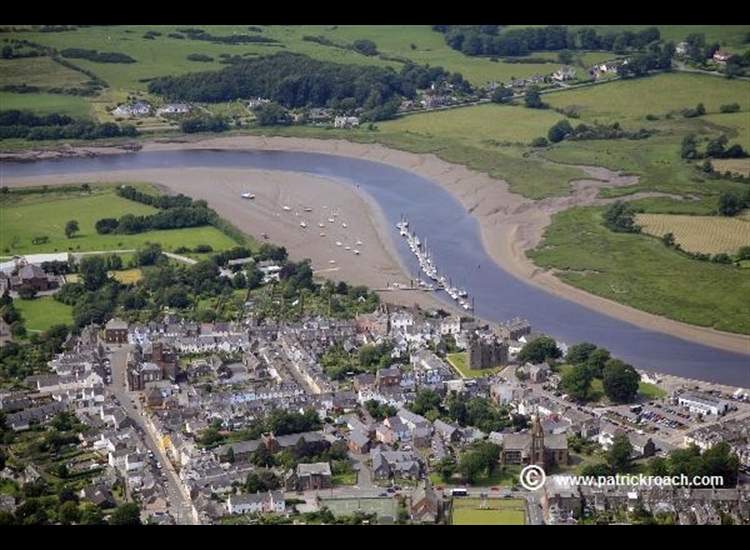Kirkudbright Marina looking WNW (Down stream)