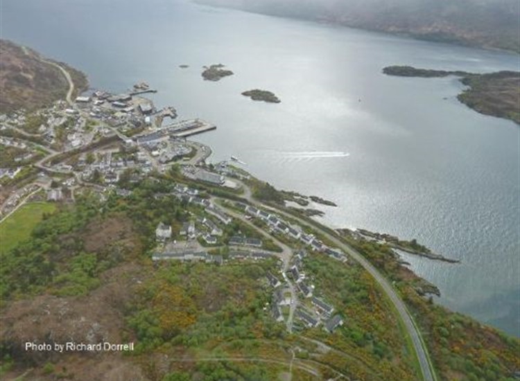 Kyle of Lochalsh from the air looking South East