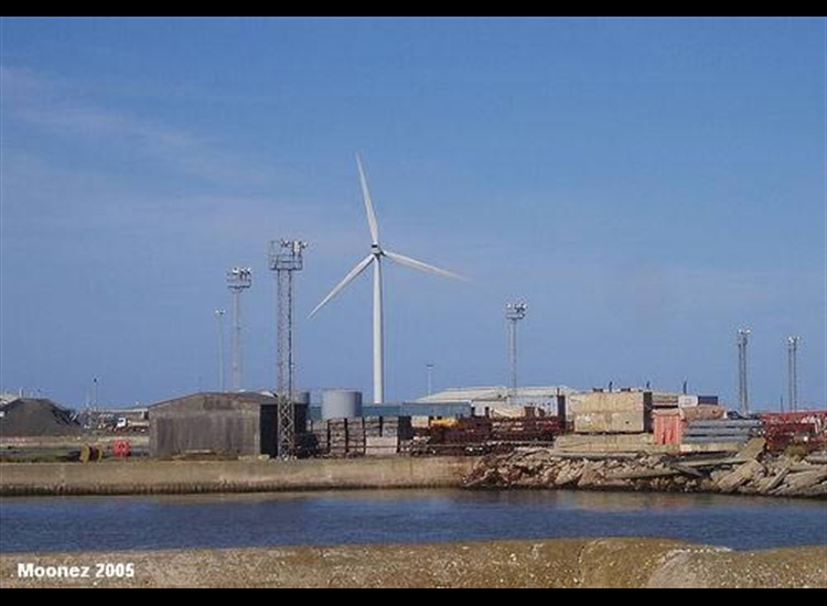 2.Conspic. Wind Generator, just to N of Harbour.