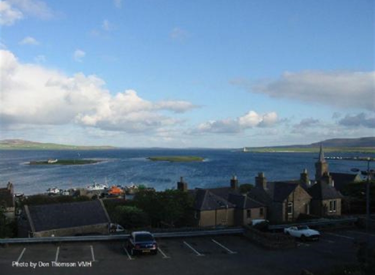 Looking SE over Scapa Flow from above Stromness