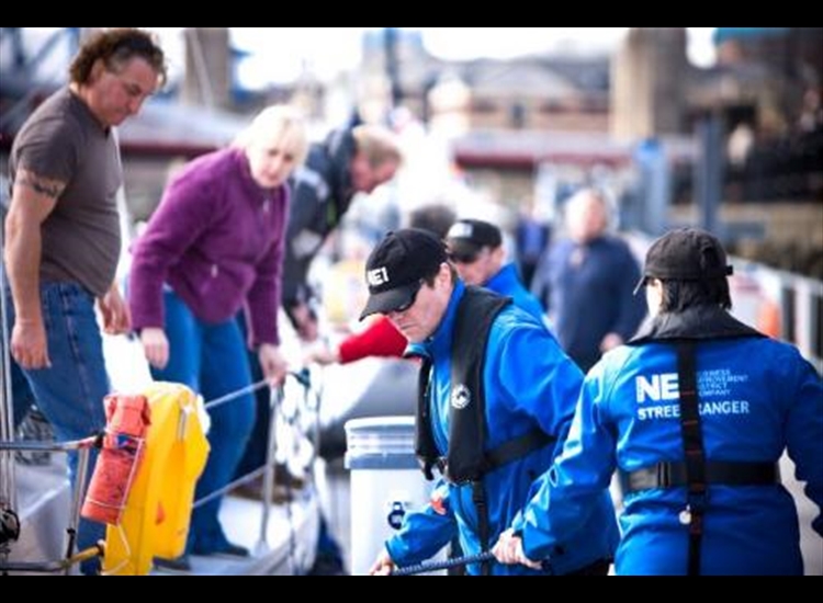 Newcastle City Marina operatives at work