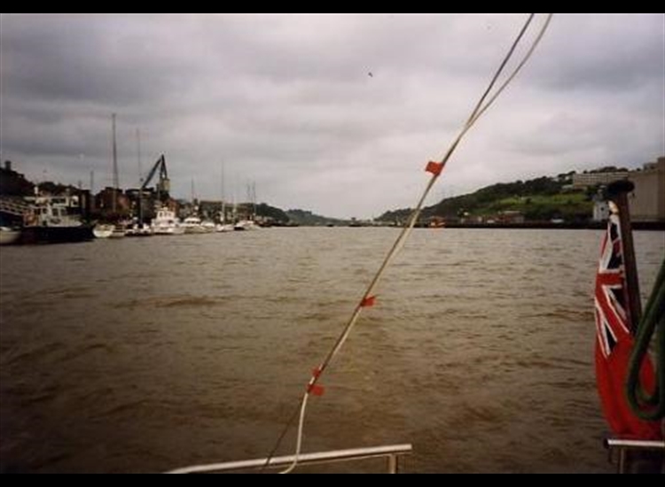 Looking back towards Waterford pontoons