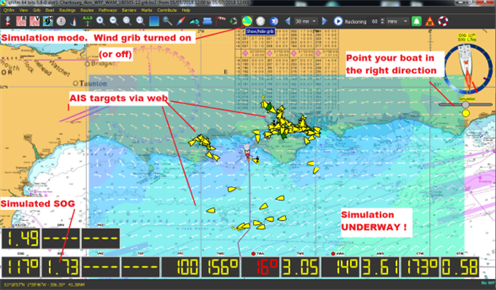 Getting Started 6  qtVlm prepares route + simulator